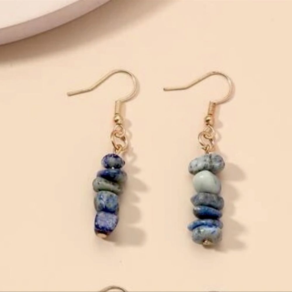 ⭐️3/$25⭐️ NEW Blue Stone Dangly Earrings